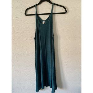 Teal Ribbed Swing Dress
